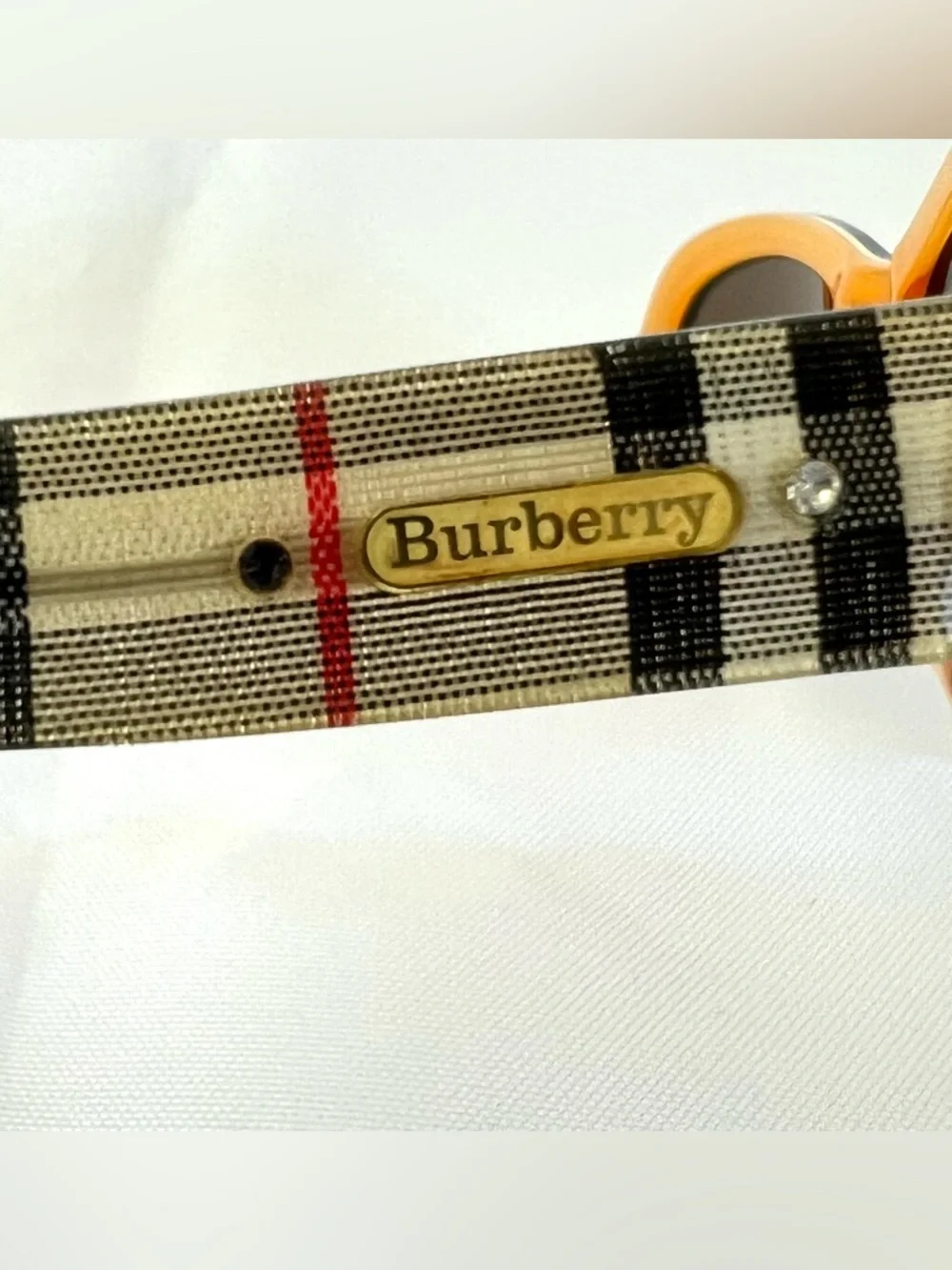 BURBERRY M-6937 1353 Kids Brown Lenses Burgundy Frame Checker Temples Sunglasses